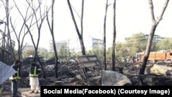 مارکیت لیلامی فورشی واقع در مکروریان چهارم که طعمه حریق شد