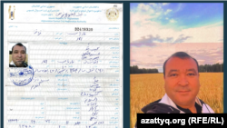 قزاقستان - تذکره ضمیمه پرونده لغو تابعیت قزاقستانی عبدالخلیل نجیب‌الله از افغانستان (چپ)، و عکس سلفی او