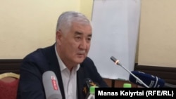 Амиржан Косанов на брифинге в Алматы после выдвижения его кандидатом от "Ұлт тағдыры". Алматы, 26 апреля 2019 года.