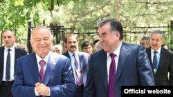 Эмомали Рахмон и Ислам Каримов в Ташкенте. Июнь 2016 года.