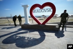 Російські військові в окупованому місті Скадовську Херсонської області, 20 травня 2022 року