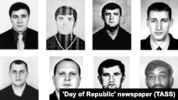Лица, объявленные розыск по делу об убийстве семерых жителей Черкесска в 2004. Слева вверху – Алий Каитов, осуждённый позднее за организацию убийства 7 человек. 