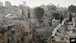 Разрушенный жилой квартал в Израиле