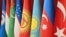Kazakhstan - The 8th Summit of the Turkic Council. The flags of Turkic language states.