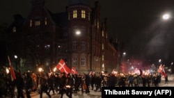 Դանիա - Հակահամաճարակային սահմանափակումների դեմ բողոքի ցույց Կոպենհագենում, նոյեմբեր, 2021թ.