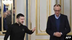 Уладзімір Зяленскі і Фрыдрых Мэрц, Кіеў, 9 сьнежня 2024 