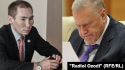 Huquqshunos Asqar Kaymakov (chapda) va siyosatchi Vladimir Jirinovskiy.