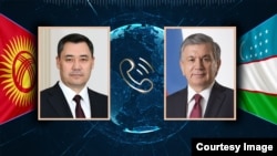 Садыр Жапаров жана Шавкат Мирзиёев 