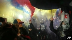 Учасники протестів у Тбілісі, Грузія, березень 2025 року