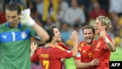 Испанцы обыграли в финале Евро-2012 сборную Италии со счетом 4:0