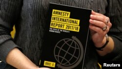 "Эл аралык мунапыстын" 2017-2018-жылга дүйнөдөгү адам укуктарынын абалына  сереп салган баяндамасы. 