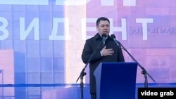 Садыр Жапаров Ала-Тоо аянтында. 11-январь, 2021-жыл.