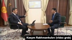 Президент Садыр Жапаров 26-апрелде "Пирамида" телеканалына маек курду. 