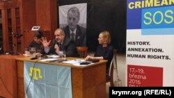 Голова Меджлісу кримськотатарського народу Рефат Чубаров розповідає про обставини анексії Криму, Прага, 17 березня 2016 року