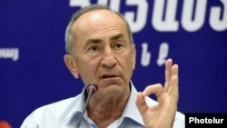 Երկրորդ նախագահ, «Հայաստան» դաշինքի առաջնորդ Ռոբերտ Քոչարյանը ասուլիսի ժամանակ, Երևան, 22-ը հունիսի, 2021թ.