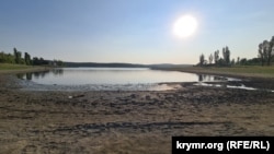 Краєвид на Сімферопольське водосховище, липень 2025 року