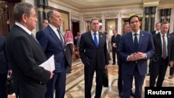 Делегации России и США на переговорах в Эр-Рияде, Саудовская Аравия, 18 февраля 2025 г.