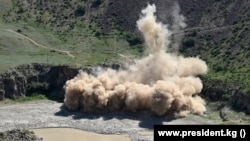 “Камбар-Ата-1” ГЭСи курулуучу жер. 8-июнь, 2022-жыл.