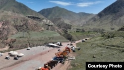 "Камбар-Ата-1" ГЭСинин курулушуна старт берүү иш-чарасы. 8-июнь, 2022-жыл.