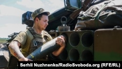 Ուկրաինայի բանակի կիրառում է Ֆրանսիայից ստացած Caesar տեսակի հաուբիցներ, հունիս, 2022թ.