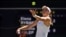 Қазақстандық теннисші Елена Рыбакина Wimbledon жарысының жартылай финалындағы матчта. 7 шілде 2022 жыл.