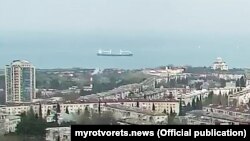 Судно Laodicea на вході в Севастопольську бухту 31.01.2021 року