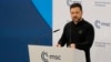 Владимир Зеленский во время выступления на Мюнхенской конференции по безопасности.