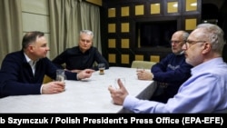 Слева направо: Анджей Дуда, Гитанас Науседа, Алар Карис и Эгилс Левитс