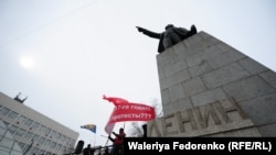 Приморцы протестую против обязательной установки системы ЭРА-ГЛОНАСС. 19 февраля 2017 года.