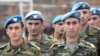 Armenia -- Soldiers of the Armenian army's special Peacekeeping Brigade.