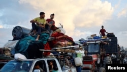 Газа шаарынан чыгып кетип жаткан палестиналыктар. 19-сентябрь 2025-жыл.