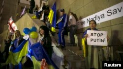 Акція на підтримку України. Тель-Авів, Ізраїль, січень 2015 року