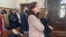 Kira Yarmysh is seen attending a court hearing in Moscow on March 18, 2021.