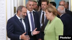 Նիկոլ Փաշինյանը Բաղրամյան 26-ում ընդունում է Գերմանիայի կանցրել Անգելա Մերկելին, 24-ը օգոստոսի, 2018թ․ 