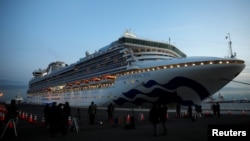 Ճապոնիա - Diamond Princess զբոսանավը Յոկոհամայի նավահանգստում, փետրվար, 2020թ.
