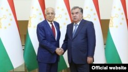 Эмомали Рахмон и Залмай Халилзад, Душанбе, 27 июня 2019 года