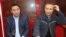 Kazakhstan, Almaty region. Yerkin Kaziev (right) and his lawyer Galym Nurpeisov.  October 15, 2019