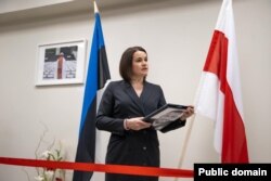 Выступае Сьвятлана Ціханоўская.