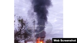 Սիմֆերոպոլի շրջանի Գվարդեյսկոյե գյուղում բռնկված հրդեհը, հոկտեմբերի 17,2025թ.