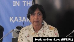 Нави Пиллэй, верховный комиссар ООН по правам человека. Астана, 12 июня 2012 года.                
