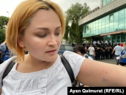 Активист Даная Калиева. Алматы, 6-июль, 2021-жыл.