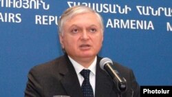 Armenia -- Foreign Minister Edward Nalbandian, at a news conference, 25June 2010.