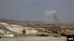 Палмирада атышуулар жүрүп жаткан учур. 19-май, 2015-жыл.