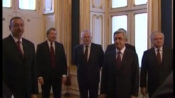 İlham Əliyev və Serzh Sarkisian-ın görüşündən video görüntülər