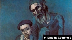 Иллюстрация сүрөт. Пабло Пикассо тарткан (1903) сүрөт.