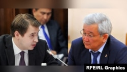Министр экономики Артем Новиков и председатель ГТС Кубанычбек Кулматов.