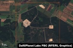 Агульны выгляд вайсковага аб’екта каля вёскі Паўлаўка 31 жніўня 2025 году