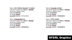 Адвокат Раян Вробел 21-октябрда Белиздин Жогорку Сотунан алган апостилдердин тизмеси. Булак: Белиздин Жогорку Сотунун катчылыгы