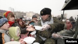 Полевая кухня - неотъемлемый атрибут празднования Дня защитника Отечества