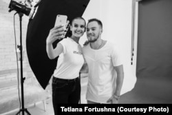 Спортивний гімнаст Олег Верняєв та Ольга Гердега